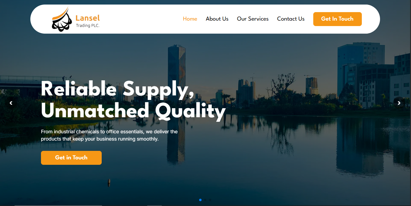 Lansel Trading PLC – Corporate Website for Chemical & Office Supply Company
