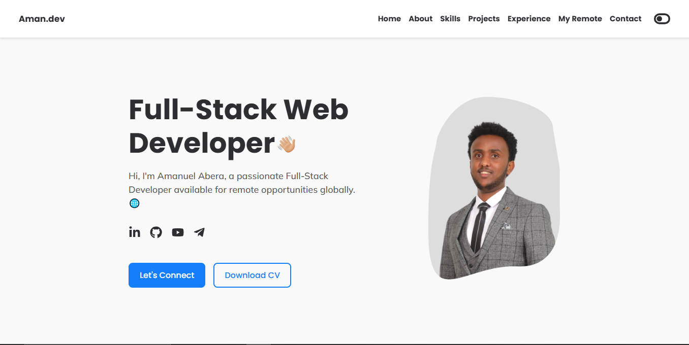 Personal Portfolio – Modern Developer Portfolio Website